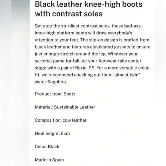 ALOHAS Roxie Marcona Black and Cream Chunky Leather Platform Boots Size 38 - Picture 10 of 10